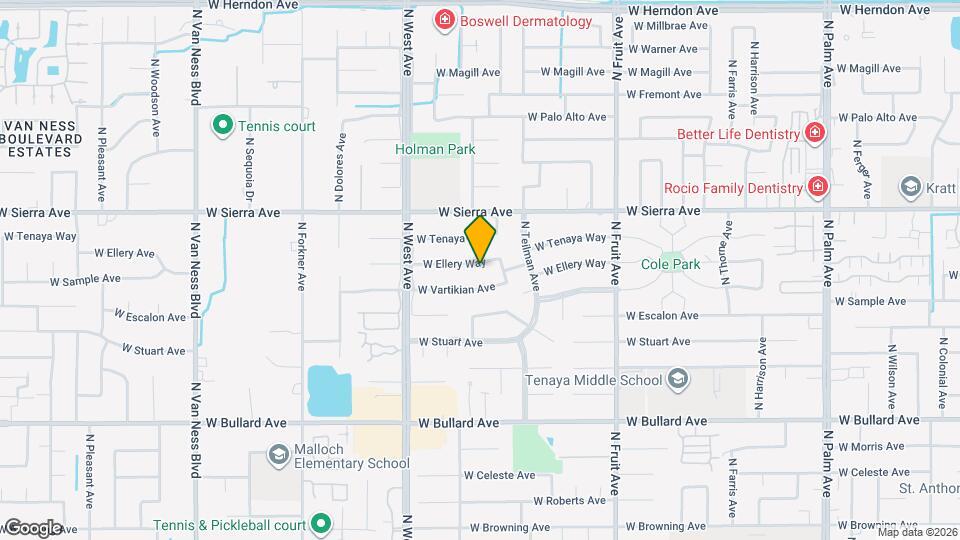 1657 W Ellery Way Map and Location Details