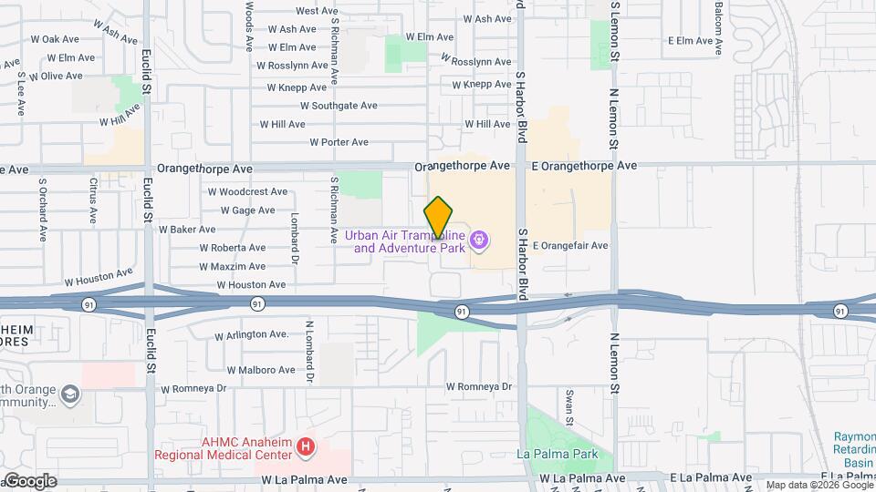 1480 S Highland Ave Map and Location Details