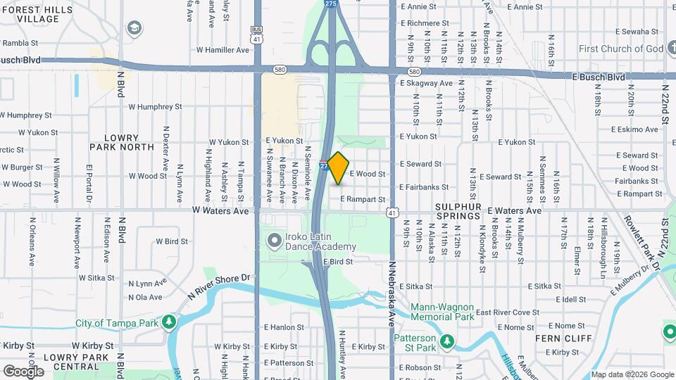 8414 N Huntley Ave Map and Location Details