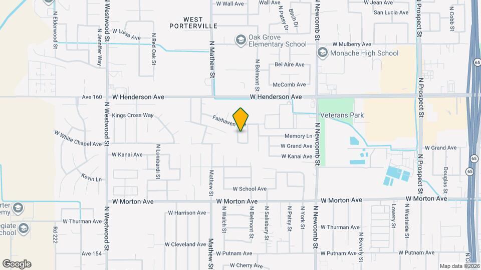 654 N Verdugo Dr Map and Location Details