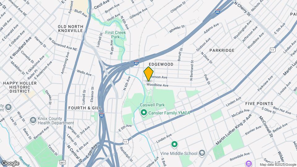 1413 Woodbine Ave Mapa y Detalles de la Ubicación