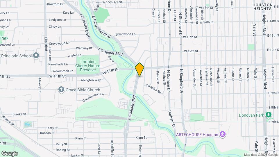 842 T C Jester Blvd Map and Location Details