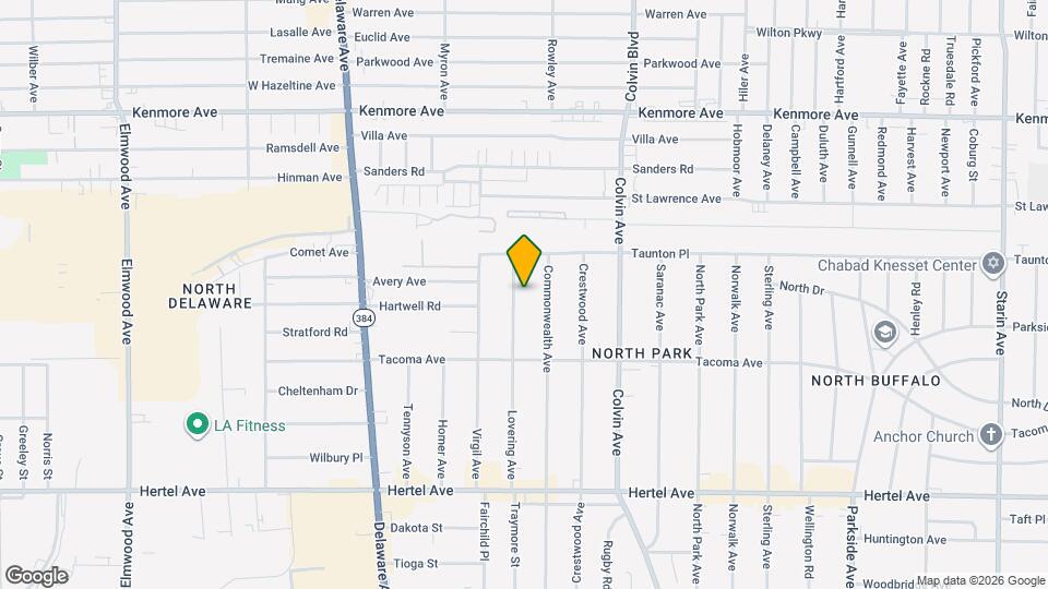 203 Lovering Ave, Unit Lower Mapa y Detalles de la Ubicación