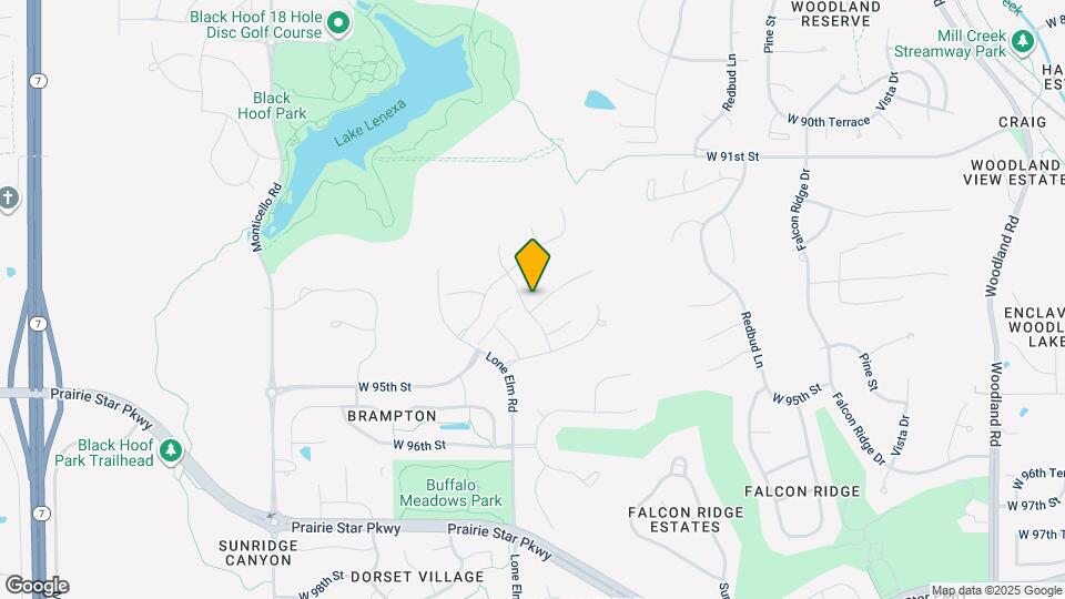 21396 W 93rd Ct Map and Location Details