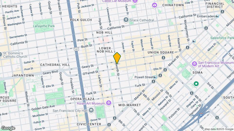 545 Leavenworth St Mapa y Detalles de la Ubicación