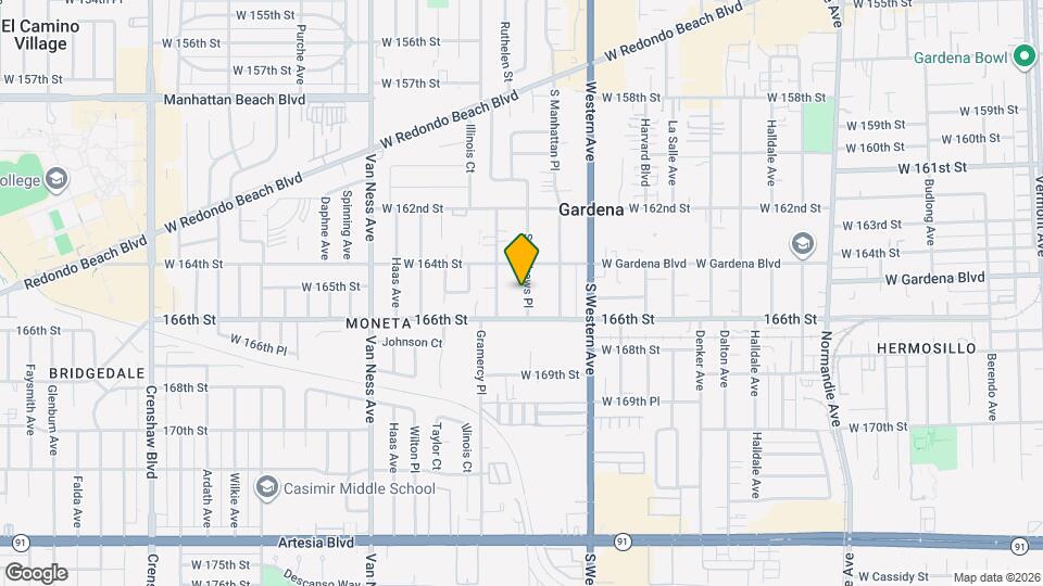 16431 S Saint Andrews Pl, Unit B Map and Location Details