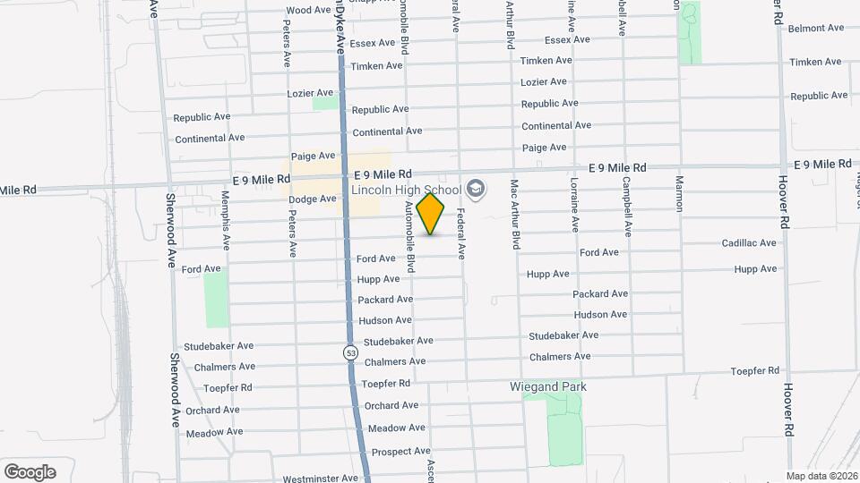 8244 Cadillac Ave Map and Location Details