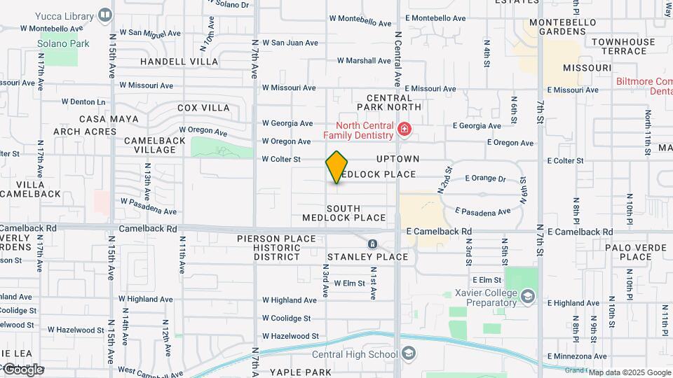 Medlock & Central Townhomes Mapa y Detalles de la Ubicación