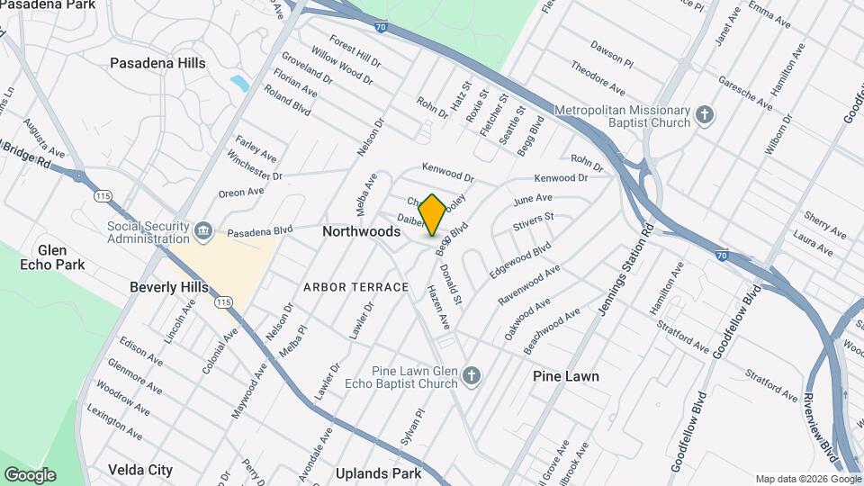 6705 Donald St Map and Location Details