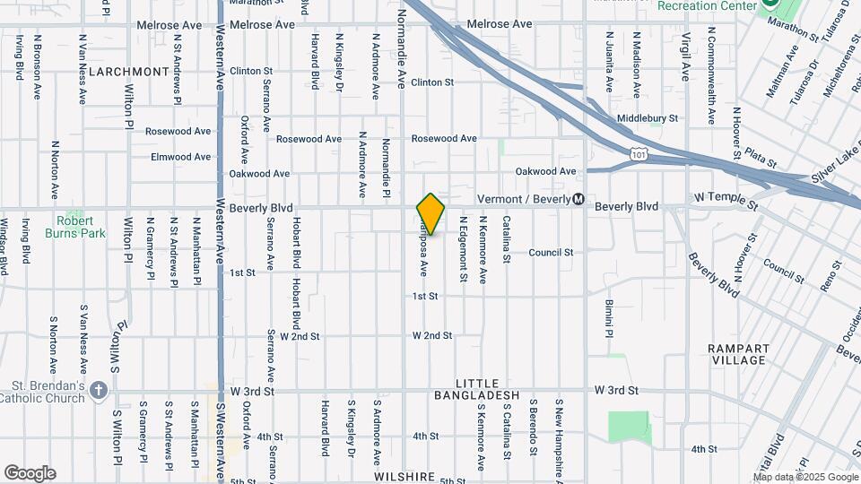 172 N Mariposa Ave Map and Location Details