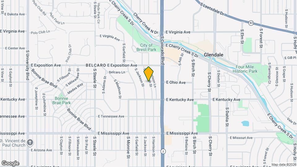 795 S Harrison St Map and Location Details