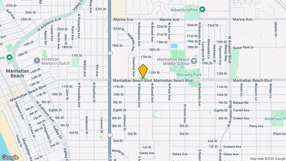 1322 Manhattan Beach Blvd, Unit 1322.5 Map and Location Details