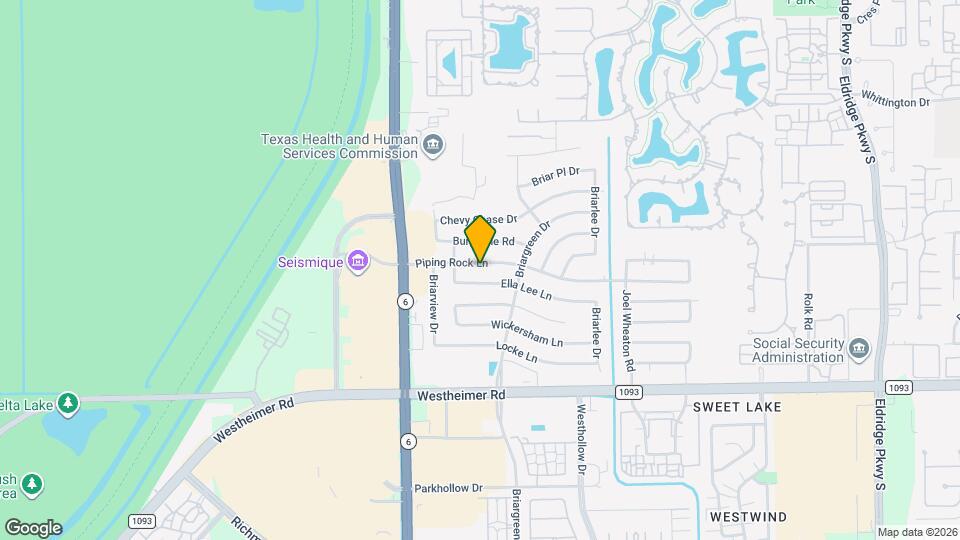14307 Piping Rock Ln Map and Location Details