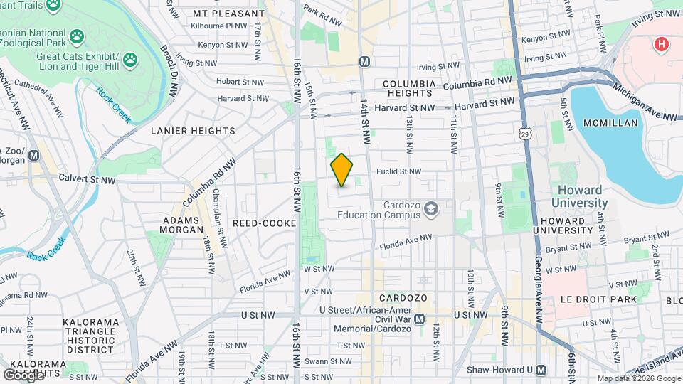 1445 Clifton St NW Map and Location Details