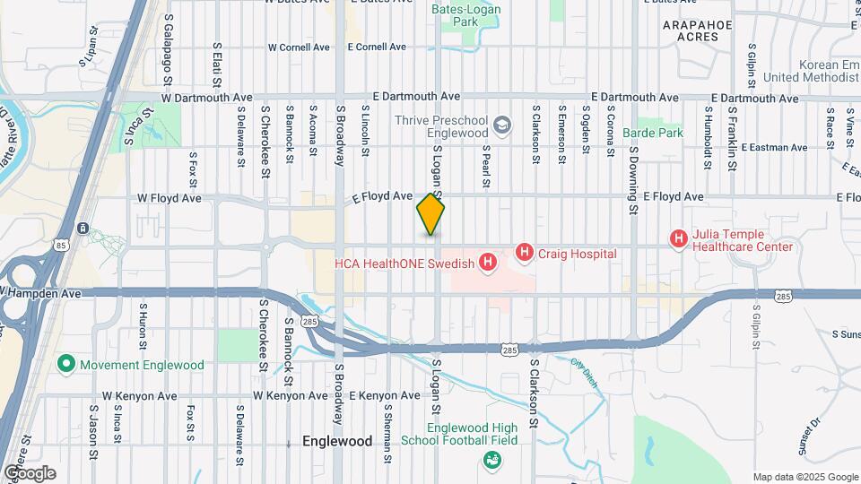 3395 S Logan St Map and Location Details