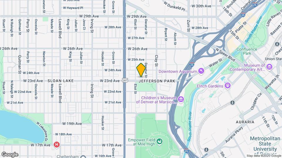 2831 W 23rd Ave Map and Location Details