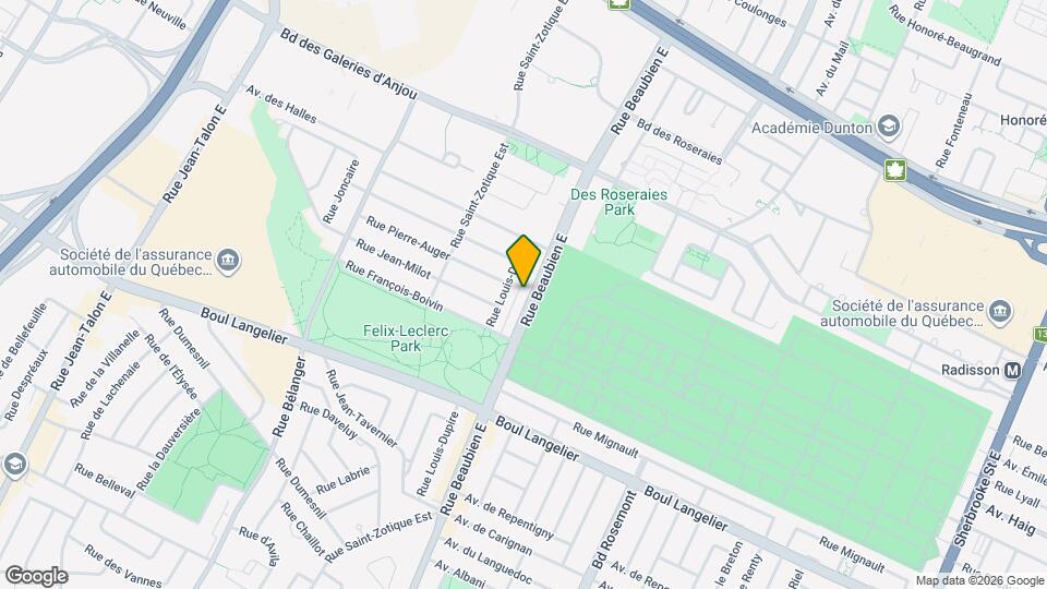 6845-6849 Beaubien Rue E Map and Location Details