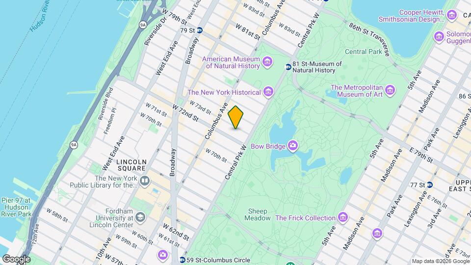 15 W 72nd St Map and Location Details