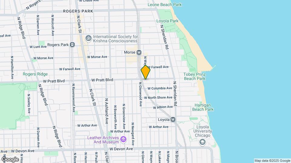1333 W Pratt Blvd Map and Location Details