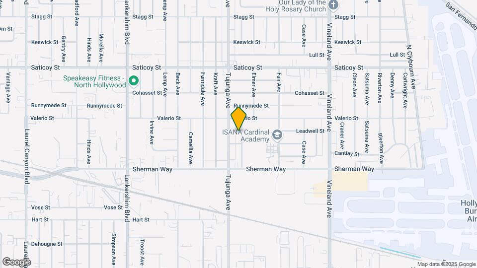 7323-7325 Bakman Ave Map and Location Details