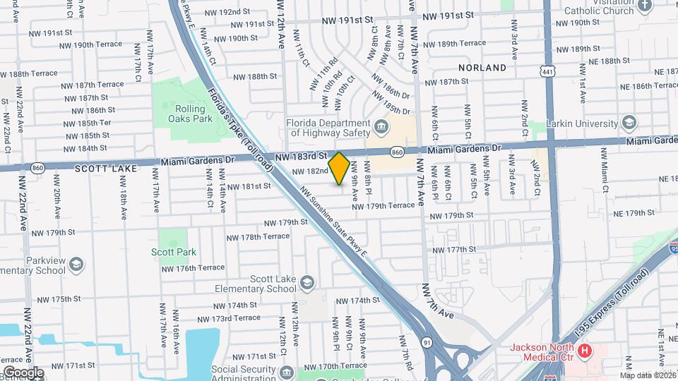 941 NW 180th Terrace Map and Location Details