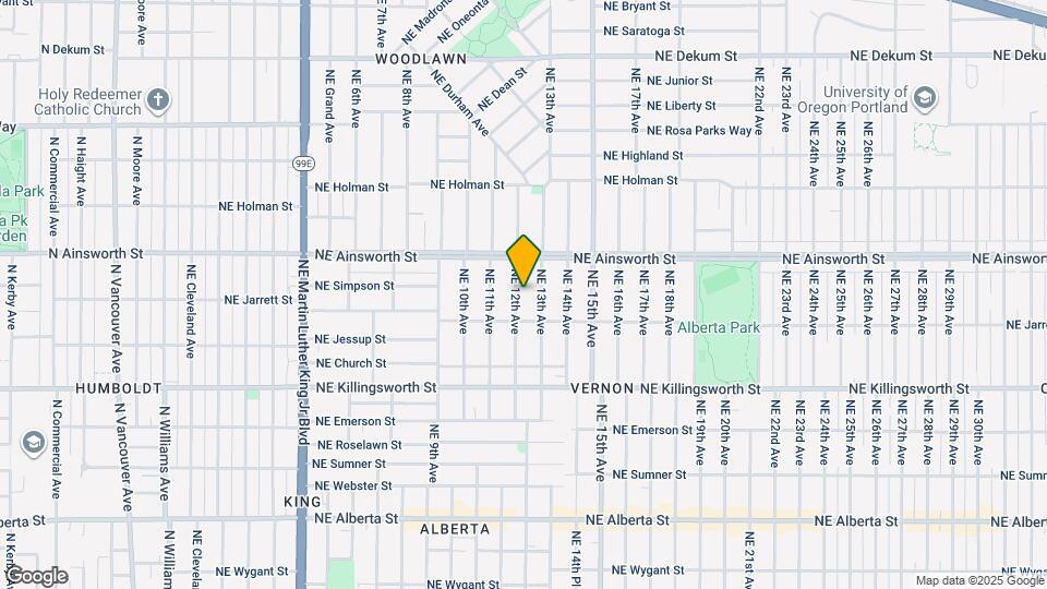 5844 NE 12th Ave, Unit Upstairs Unit Map and Location Details