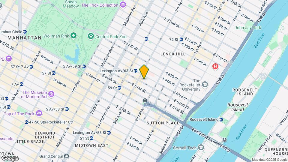 211 E 62nd St Map and Location Details