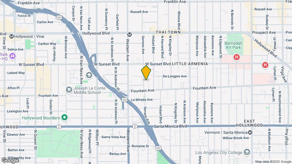 1362 N Serrano Ave Map and Location Details