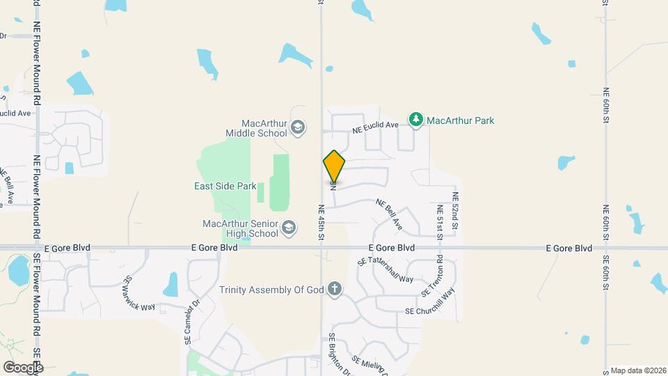 4604 NE Columbia Ave Map and Location Details