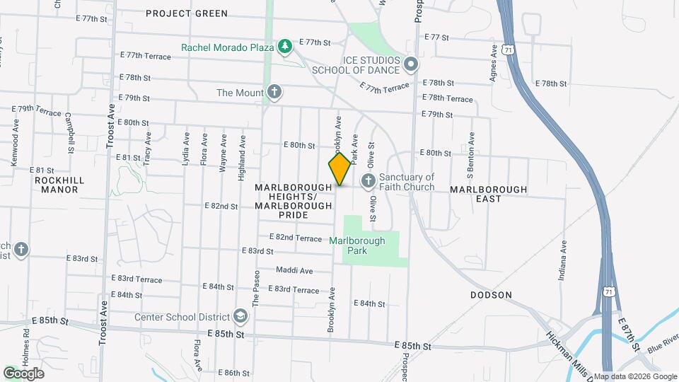 8101 Brooklyn Ave Map and Location Details