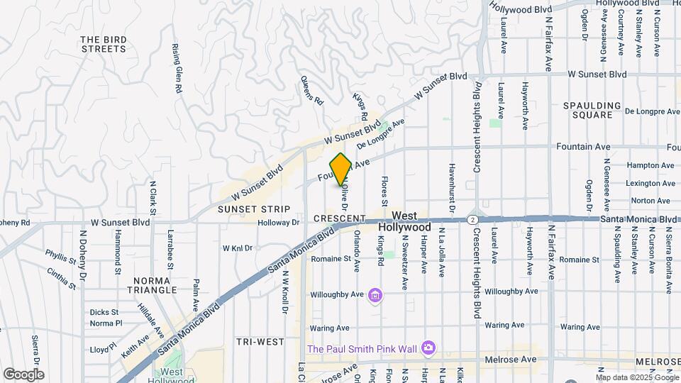 1215 N Olive Dr Map and Location Details