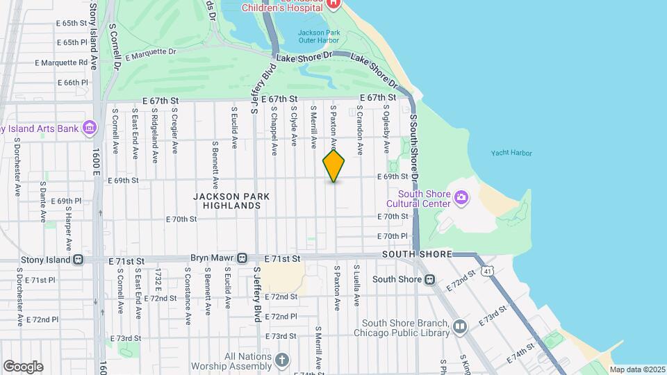 6909 S Paxton Ave Map and Location Details