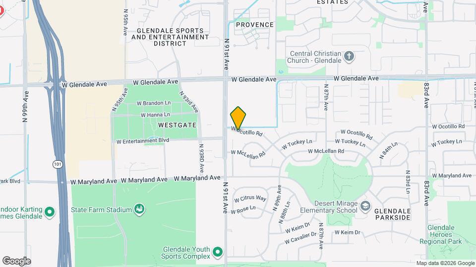 8963 W Ocotillo Rd Map and Location Details