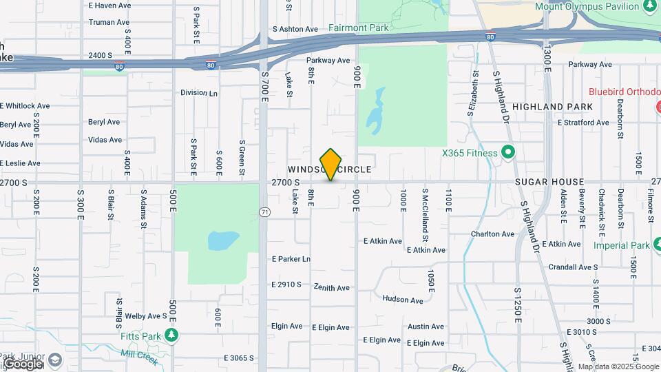 844 E 2700 S, Unit A Map and Location Details