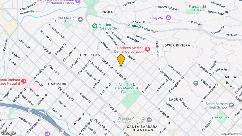 321 E Valerio St Map and Location Details