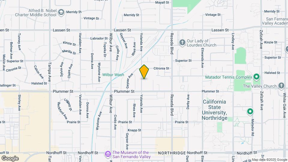 9542 Yolanda Ave Map and Location Details