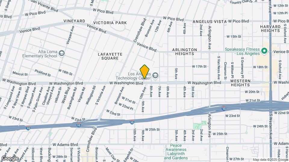 3827-3839 W Washington Blvd Mapa y Detalles de la Ubicación
