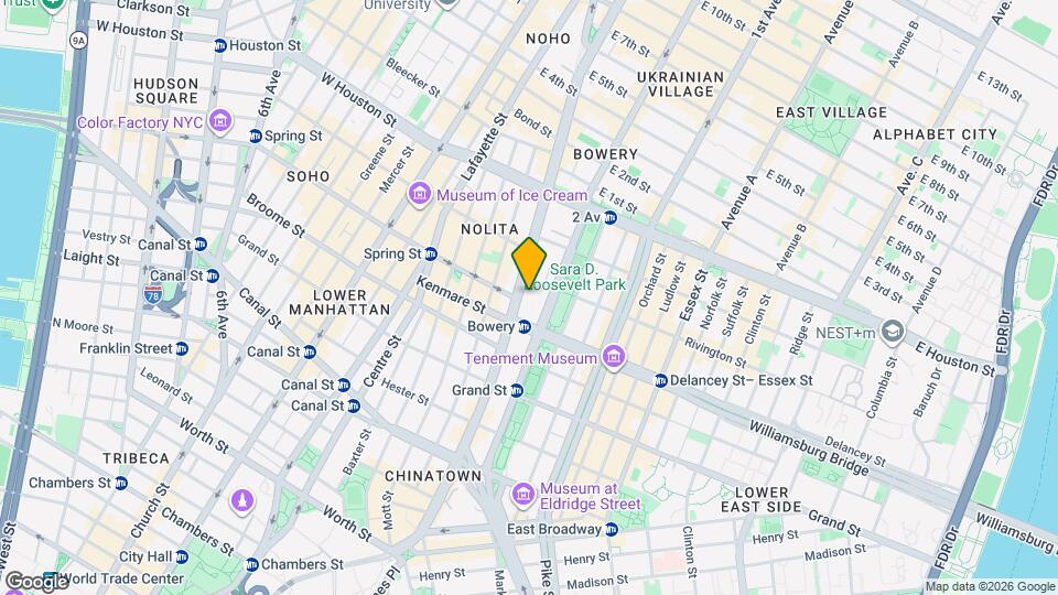 199 Bowery Map and Location Details