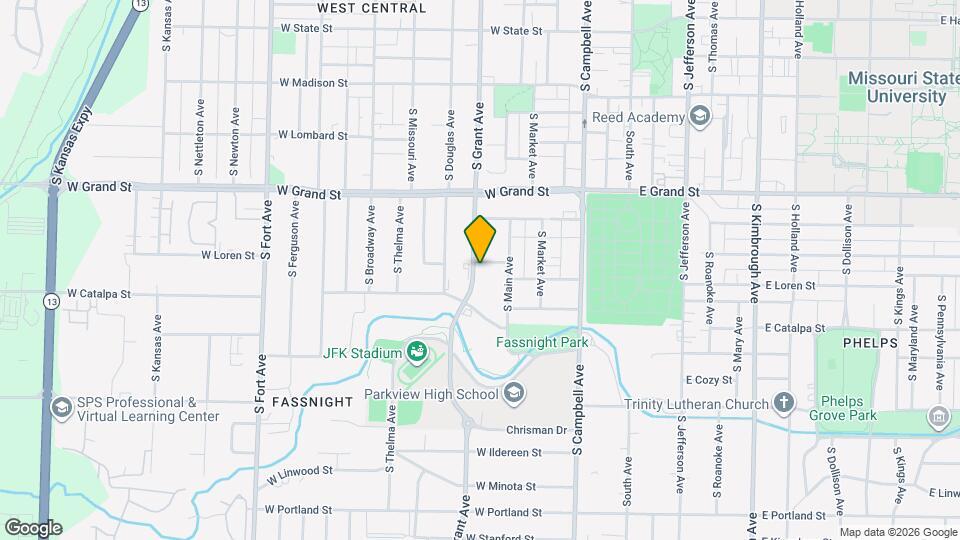 1112 S Grant Ave, Unit 102 Map and Location Details