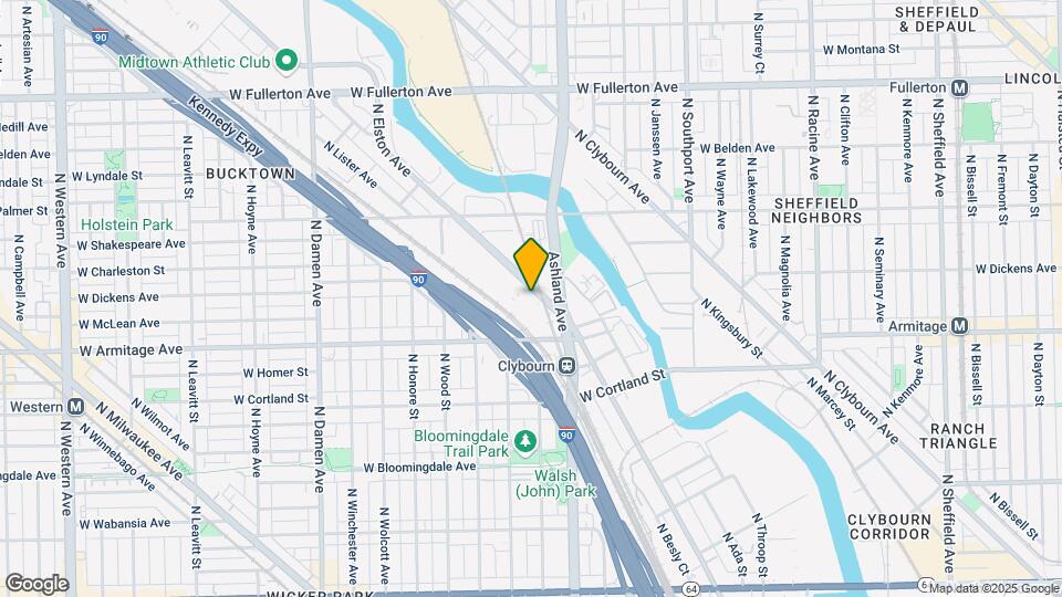 2100 N Elston Ave Mapa y Detalles de la Ubicación