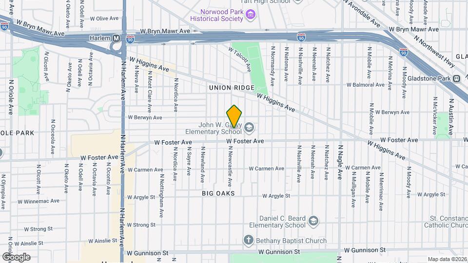 5219 N Newcastle Ave Mapa y Detalles de la Ubicación