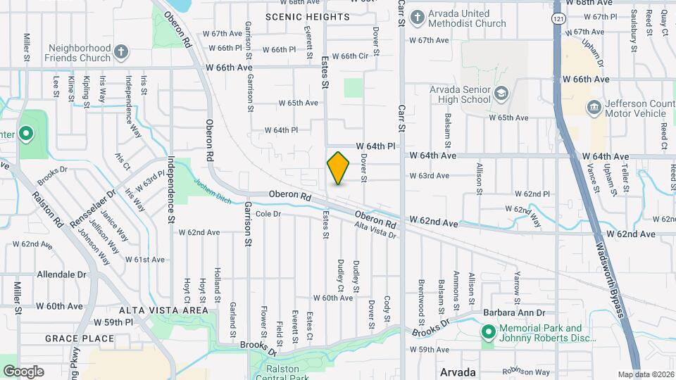 8721 W 62nd Ave Mapa y Detalles de la Ubicación