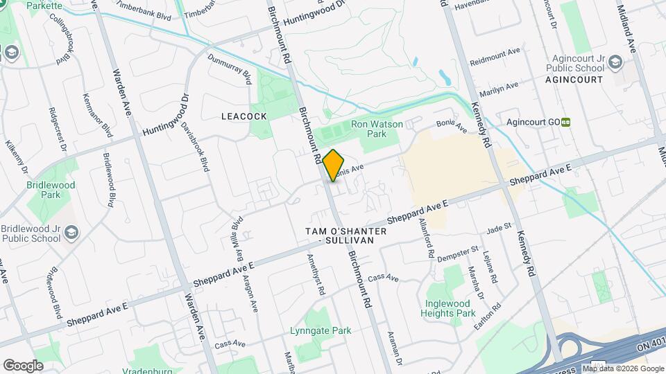 2359 Birchmount Rd Map and Location Details