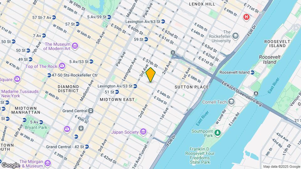 231 E 54th St Map and Location Details