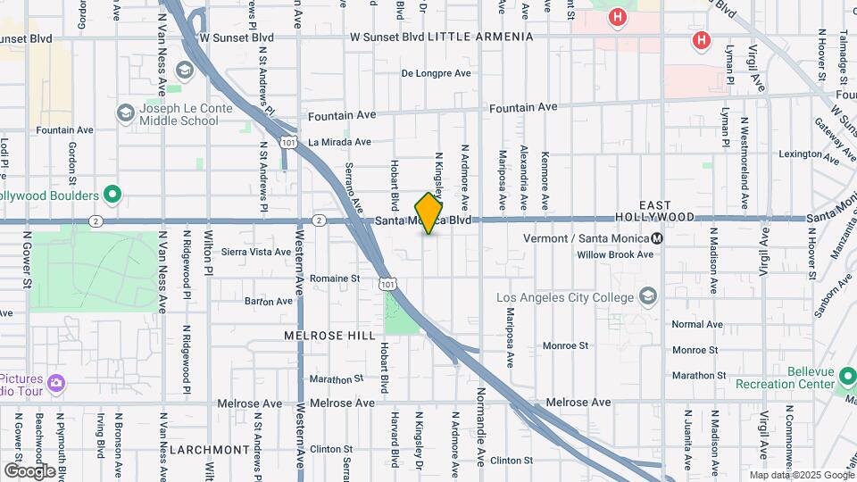 1048 N Kingsley Dr Map and Location Details