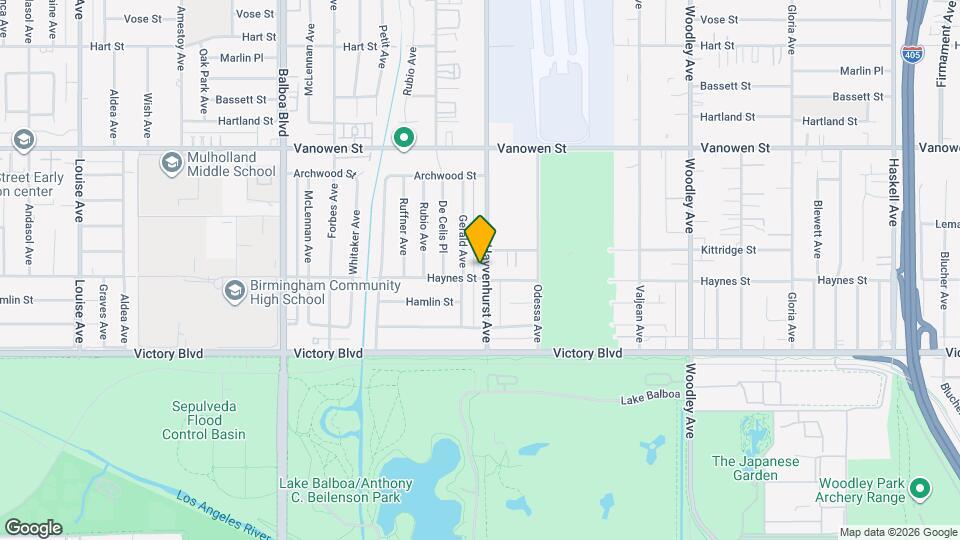 6531 Hayvenhurst Ave Map and Location Details