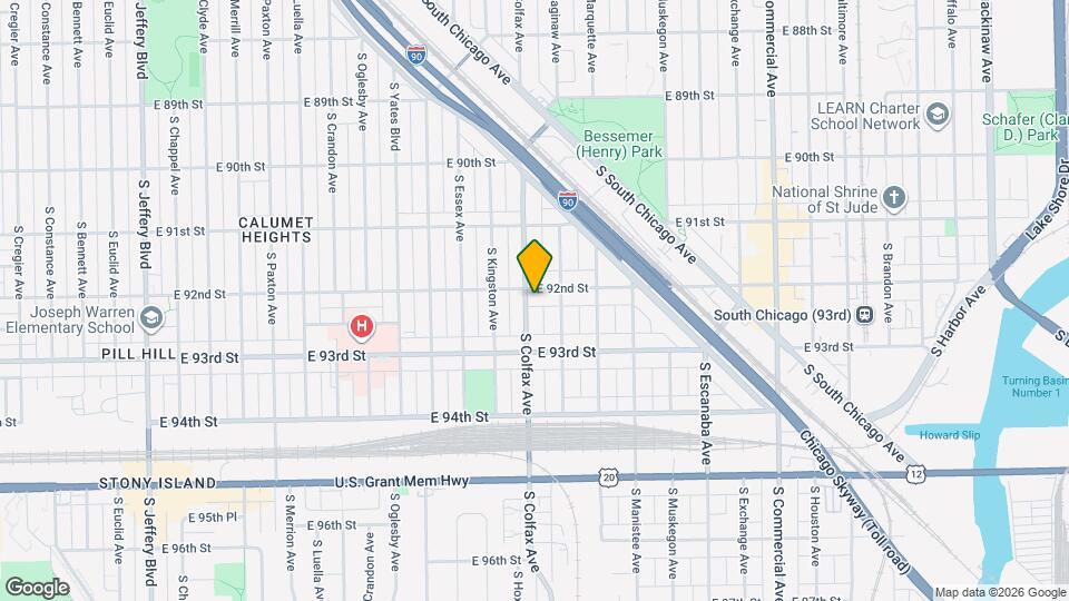2605 E 92nd St Map and Location Details
