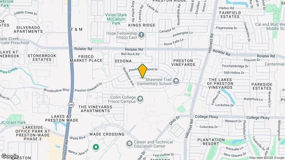 10104 Burgundy Dr Map and Location Details