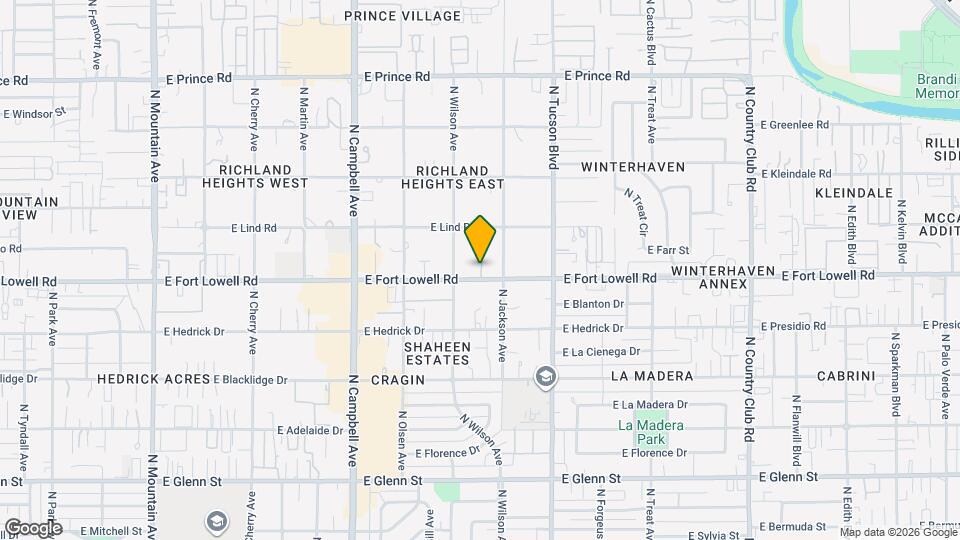 2225 E Fort Lowell Rd Mapa y Detalles de la Ubicación