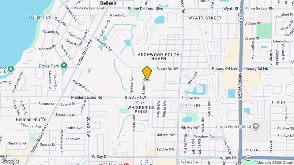 1717 Belleair Forest Dr Map and Location Details